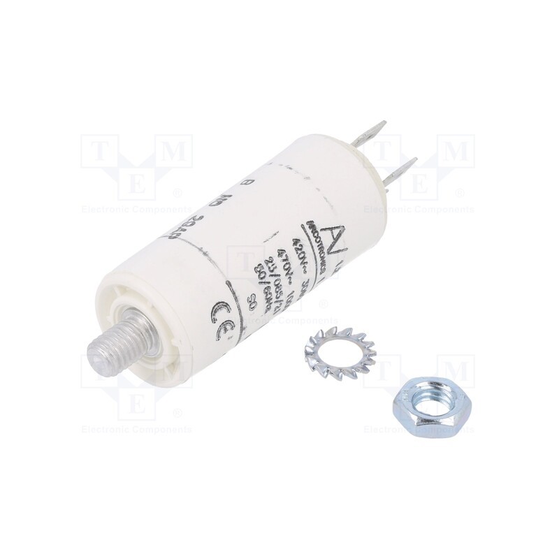 5 pcs x KEMET - C274AC34100AA0J - Capacitor: motors, run, 1uF, 470VAC, Ø25x56.5mm, -25÷85°C, ±5%