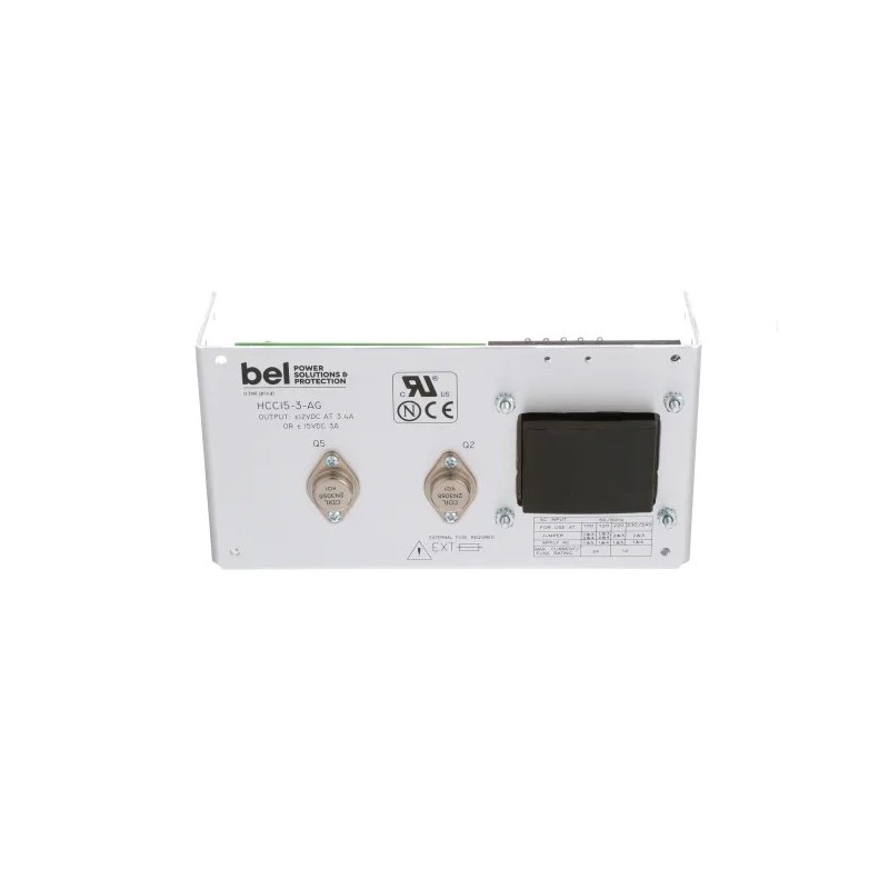 1 pcs - BEL POWER SOLUTIONS INC Open Frame Linear Power Supply, 100 - 264V ac Input, -15 V, 15 V Output, 3A Output, 90W