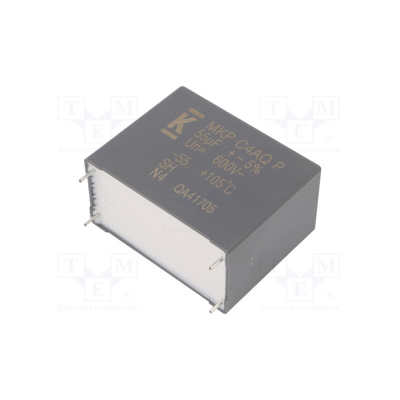 1 pcs x KEMET - C4AQHBW5550P3MJ - Capacitor: polypropylene, DC-Link, 55uF, ESR: 4.5mΩ, THT, ±5%, 23A