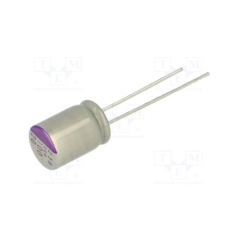 1 pcs x PANASONIC - 20SEP100M - Capacitor: polymer, 100uF, 20VDC, SEP, THT, ±20%, -55÷105°C, Ø8x12mm