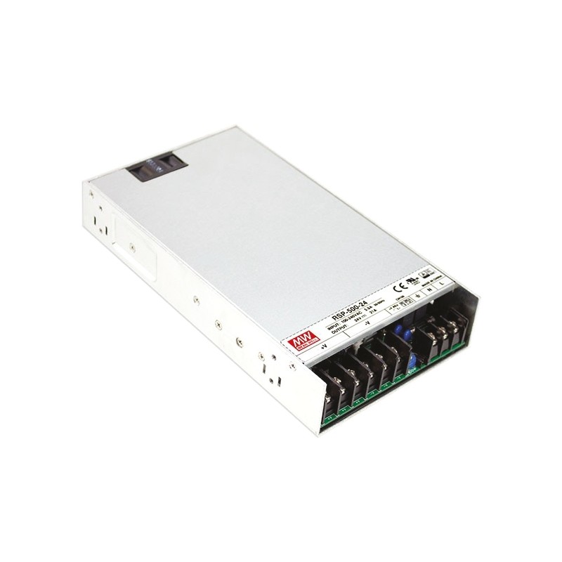 1 pcs - MEAN WELL Switching Power Supply, RSP-500-15RS, 15V dc, 33.4A, 501W, 1 Output, 120 - 370 V dc, 85 - 264 V