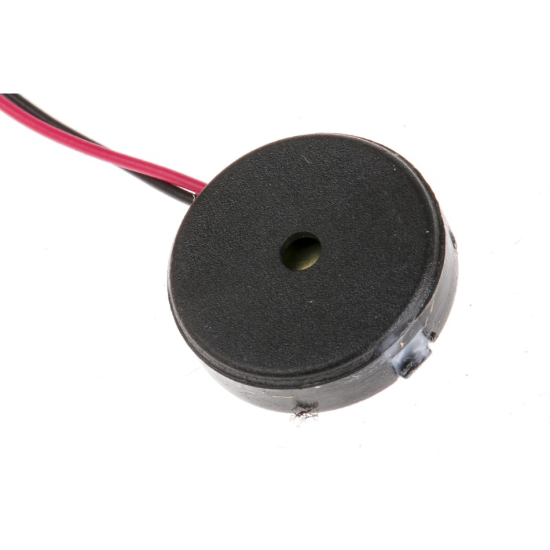 10 pcs - RS PRO 85dB SMD Continuous External Piezo Buzzer, 14 (Dia.) x 4mm, 30V ac Max