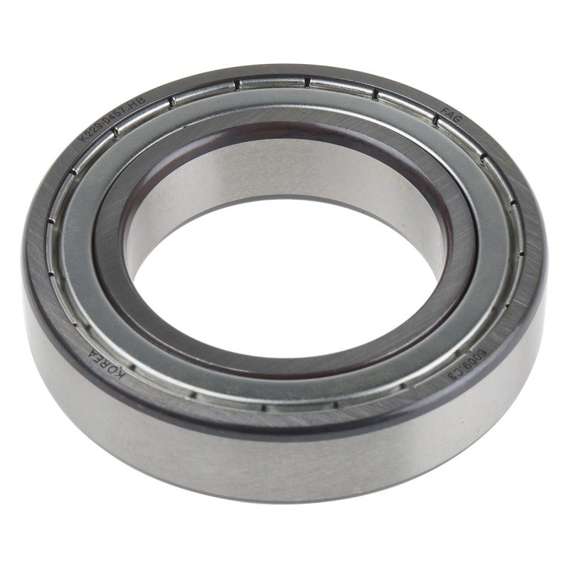 1 pcs - FAG 6009-2Z-C3 Single Row Deep Groove Ball Bearing- Both Sides Shielded 45mm I.D, 75mm O.D