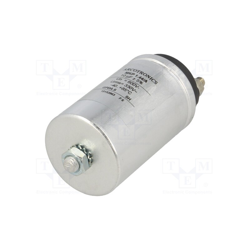 1 pcs x KEMET - C44AHFP5100ZA0J - Capacitor: polypropylene, 10uF, Leads: M6 screws, ESR: 5mΩ, ±5%