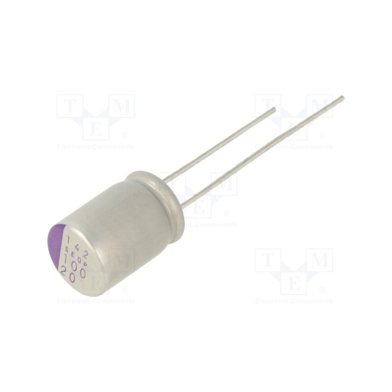 1 pcs x PANASONIC - 20SEQP100M - Capacitor: polymer, 100uF, 20VDC, SEQP, THT, ±20%, -55÷125°C, 1000h