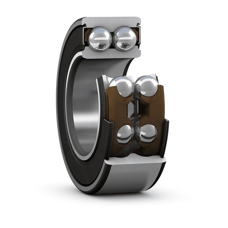 1 pcs - SKF 3308 A-2RS1TN9/MT33 Double Row Angular Contact Ball Bearing- Both Sides Sealed 40mm I.D, 90mm O.D