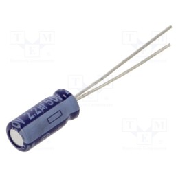 10 pcs x PANASONIC - ECA1HM2R2 - Capacitor: electrolytic, THT, 2.2uF, 50VDC, Ø5x11mm, Pitch: 2mm