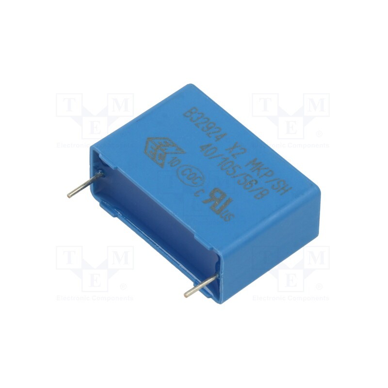 1 pcs x EPCOS - B32924C3155K000 - Capacitor: polypropylene, 1.5uF, THT, ±10%, 27.5mm, 630VDC, 305VAC