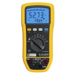 1 pcs - Chauvin Arnoux CA 5273 Handheld Digital Multimeter, True RMS, 10A ac Max, 10A dc Max, 1000V ac Max - UKAS Calibrated