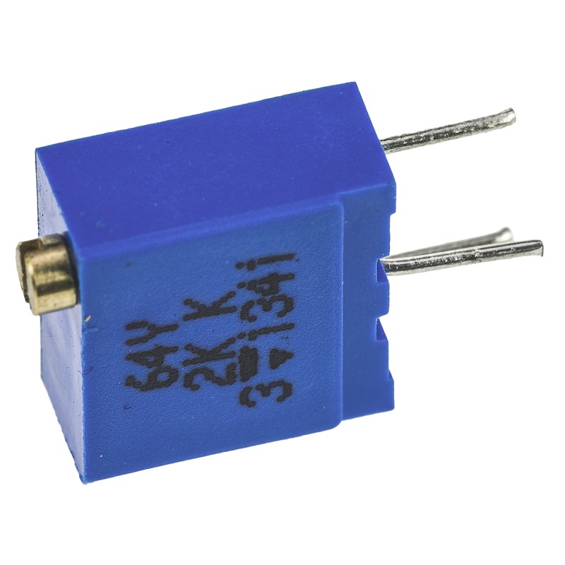 1 pcs - Vishay 64Y Series 21 (Electrical), 23 (Mechanical)-Turn Through Hole Trimmer Resistor with Pin Terminations, 2kΩ ±10%