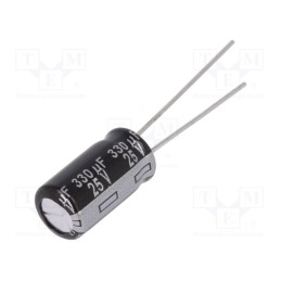 1 pcs x PANASONIC - EEUEB1E331 - Capacitor: electrolytic, THT, 330uF, 25VDC, Ø8x15mm, Pitch: 3.5mm