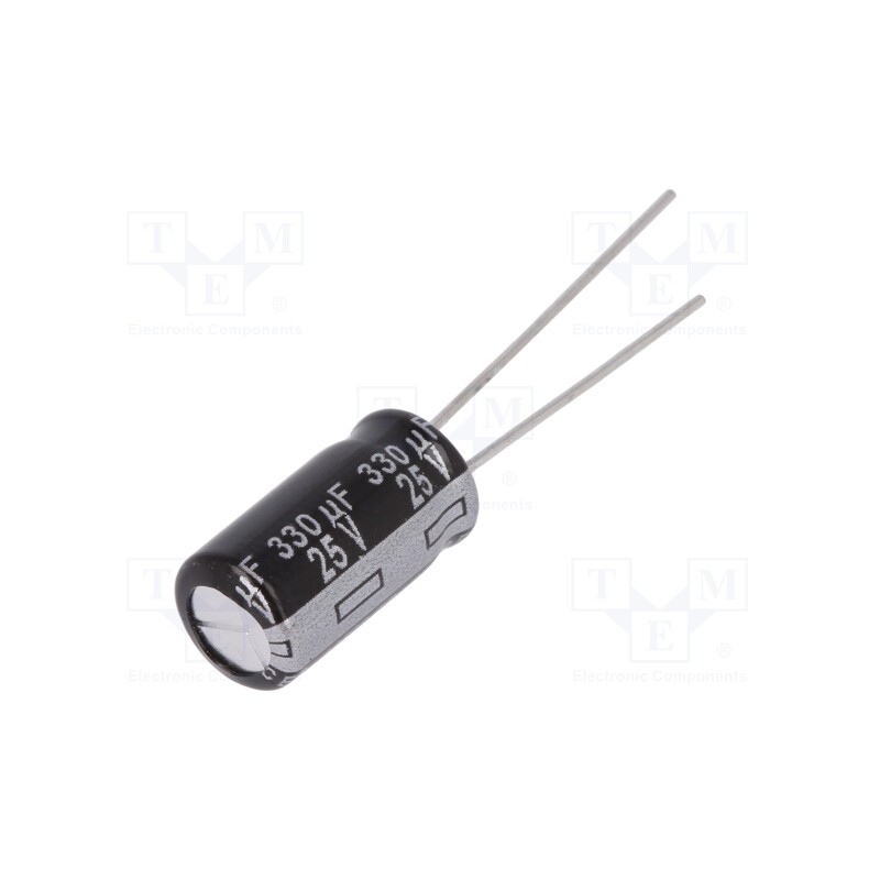 1 pcs x PANASONIC - EEUEB1E331 - Capacitor: electrolytic, THT, 330uF, 25VDC, Ø8x15mm, Pitch: 3.5mm