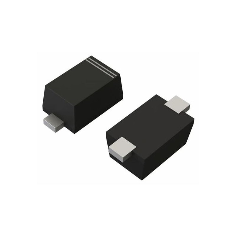 50 pcs - ROHM 60V 200mA, Schottky Rectifier & Schottky Diode, SOD-523-2 RB521SM-60FHT2R