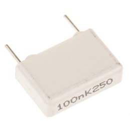 125 pcs - KEMET MMK Polyester Film Capacitor, 160 V ac, 250 V dc, ±10%, 100nF, Through Hole
