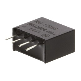 1 pcs - Recom RM DC-DC Converter, 5V dc/ 50mA Output, 10.8 - 13.2 V dc Input, 0.25W, Through Hole, +85°C Max Temp -40°C