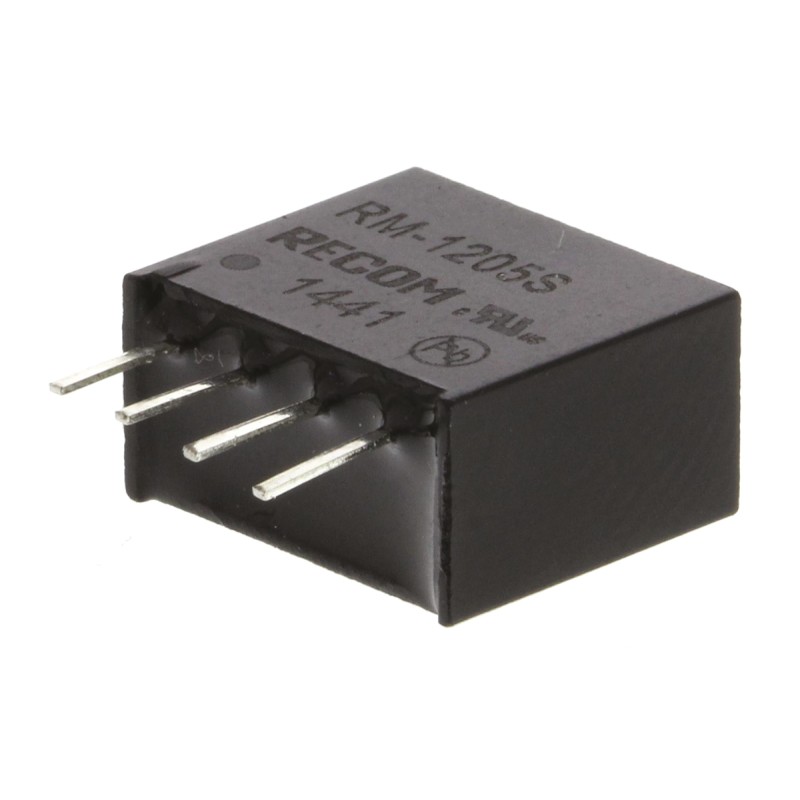 1 pcs - Recom RM DC-DC Converter, 5V dc/ 50mA Output, 10.8 - 13.2 V dc Input, 0.25W, Through Hole, +85°C Max Temp -40°C