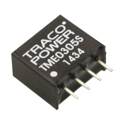 1 pcs - TRACOPOWER TME DC-DC Converter, 5V dc/ 200mA Output, 2.7 - 3.3 V dc Input, 1W, Through Hole, +85°C Max Temp