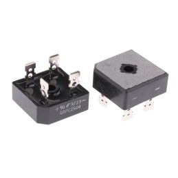 2 pcs - onsemi Bridge Rectifier, 25A, 400V, 4-Pin