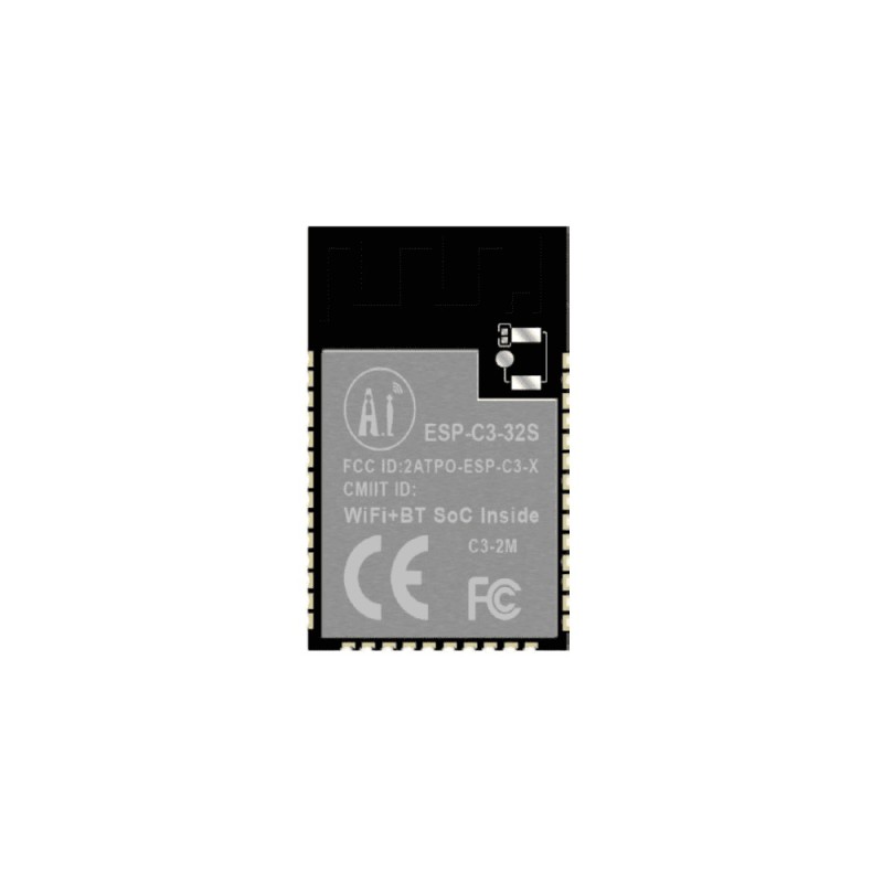 2 pcs - RF Solutions ESP32-C3-32S 3.0 - 3.6V dc WiFi Module, Bluetooth Low Energy (BLE), WiFi ADC, GPIO, I2C, SPI, UART