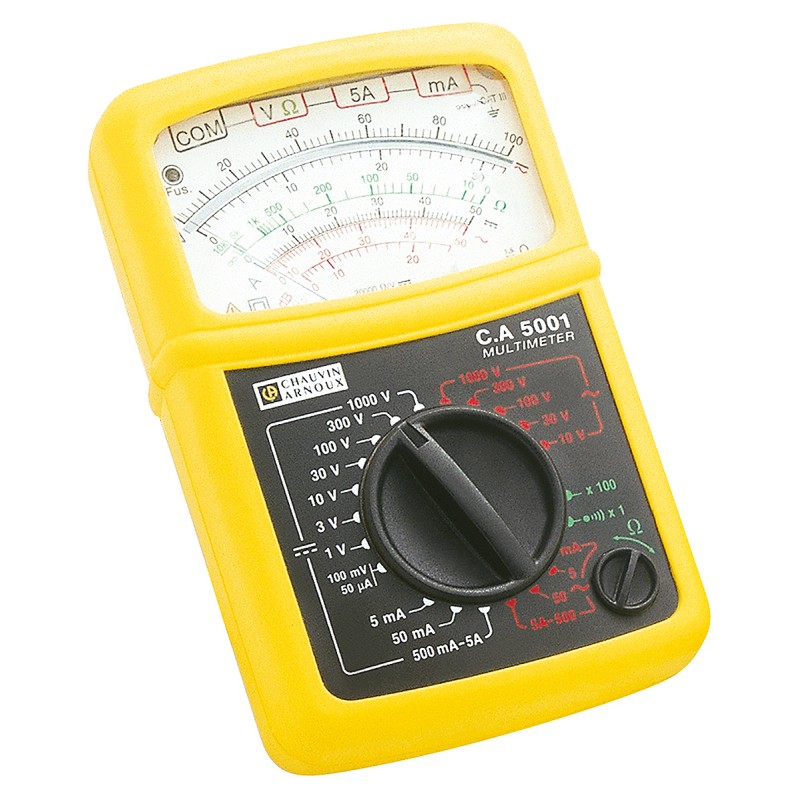 1 pcs - Chauvin Arnoux CA 5001 Handheld Analogue Multimeter, 1000V ac Max - UKAS Calibrated