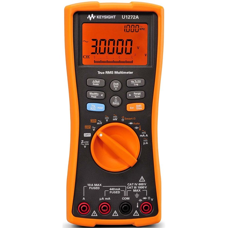 1 pcs - Keysight Technologies U1272A Handheld Digital Multimeter, True RMS, 10A ac Max, 10A dc Max, 1000V ac Max - RS Calibrated