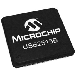 2 pcs - Microchip USB2513BI-AEZG, USB Controller, 480Mbps, USB 2.0, 3.3 V, 36-Pin QFN