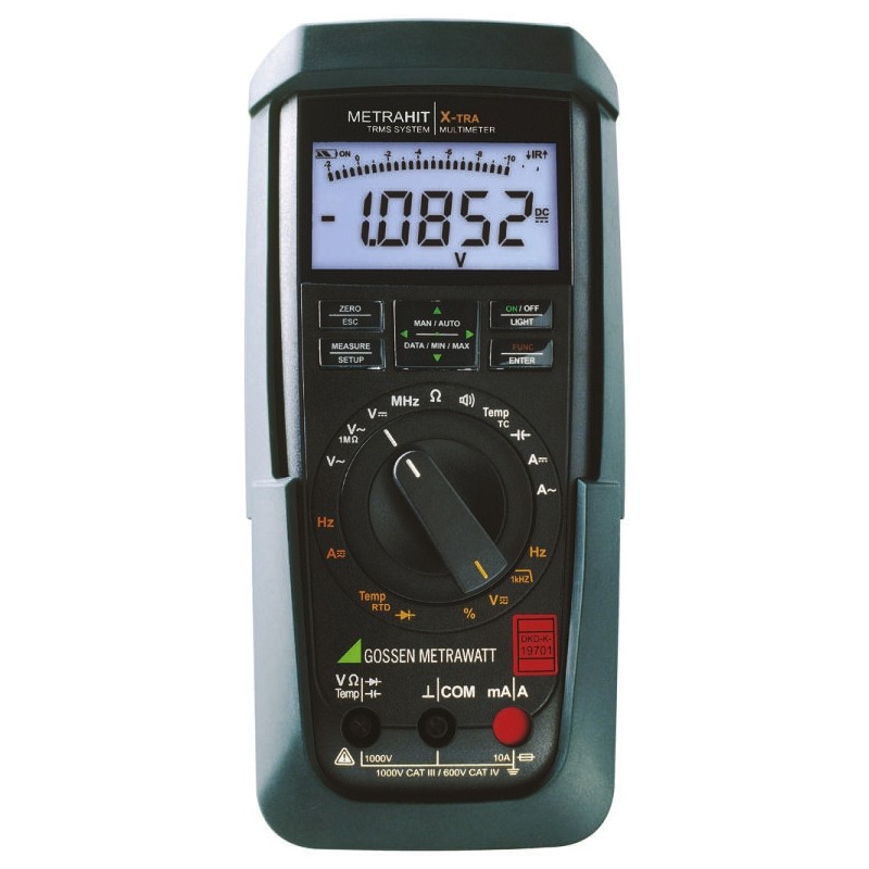 1 pcs - Gossen Metrawatt METRAHit X-TRA Handheld Digital Multimeter, True RMS, 10A ac Max, 10A dc Max, 1000V ac Max - RS
