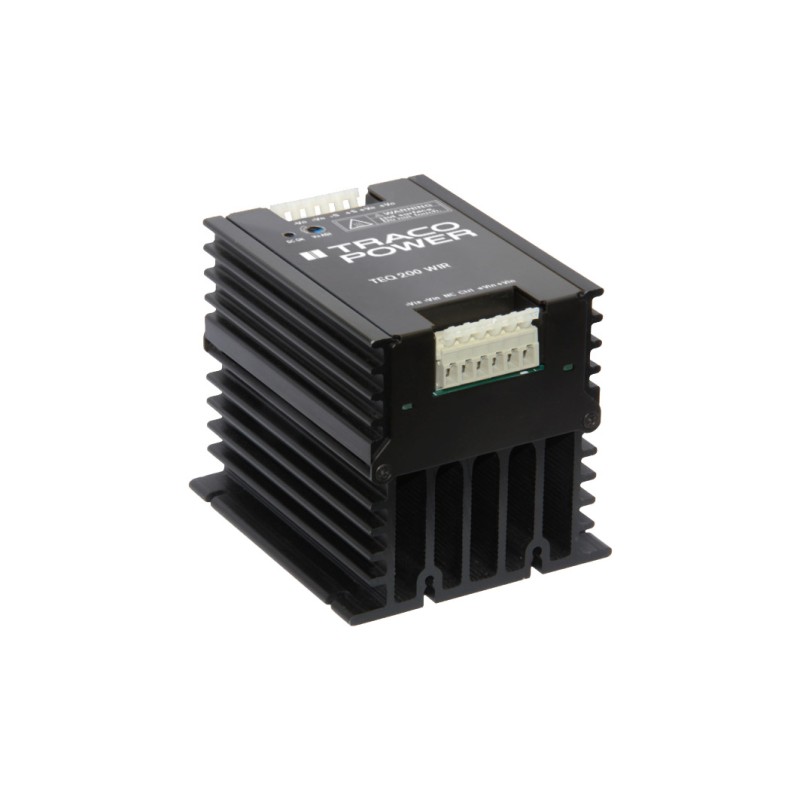 1 pcs - TRACOPOWER TEQ 200 DC-DC Converter, 12V dc/ 20A Output, 43 - 160 V dc Input, 300W, Chassis Mount, +90°C Max Temp