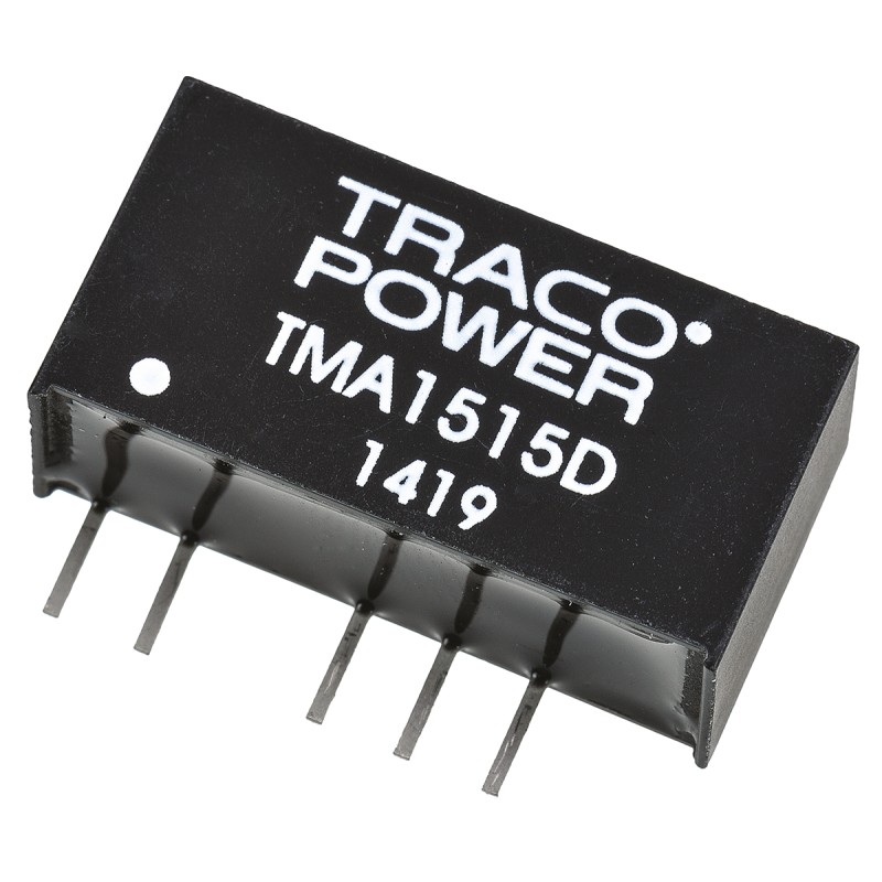 1 pcs - TRACOPOWER TMA DC-DC Converter, ±15V dc/ ±35mA Output, 13.5 - 16.5 V dc Input, 1W, Through Hole, +85°C Max Temp