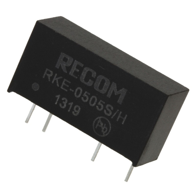 1 pcs - Recom RKE DC-DC Converter, 5V dc/ 200mA Output, 4.5 - 5.5 V dc Input, 1W, Through Hole, +85°C Max Temp -40°C Min