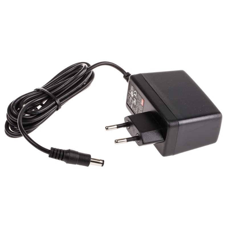 1 pcs - MEAN WELL 15W Plug-In AC/DC Adapter 12V dc Output, 1.25A Output