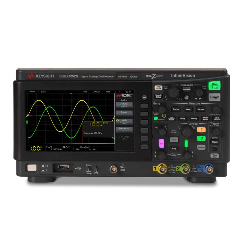 1 pcs - Keysight Technologies EDUX1052G InfiniiVision 1000 X Series Digital Bench Oscilloscope, 2 Analogue Channels, 50MHz -