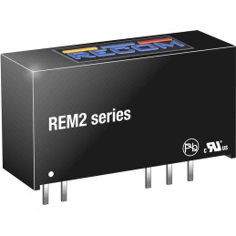 1 pcs - Recom REM2 DC-DC Converter, 5V dc/ 400mA Output, 4.5 - 5.5 V dc Input, 2W, Through Hole, +95°C Max Temp -40°C
