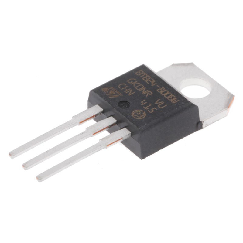 2 pcs - STMicroelectronics Through Hole, 3-pin, TRIAC, 800V, Gate Trigger 1.3V 800V