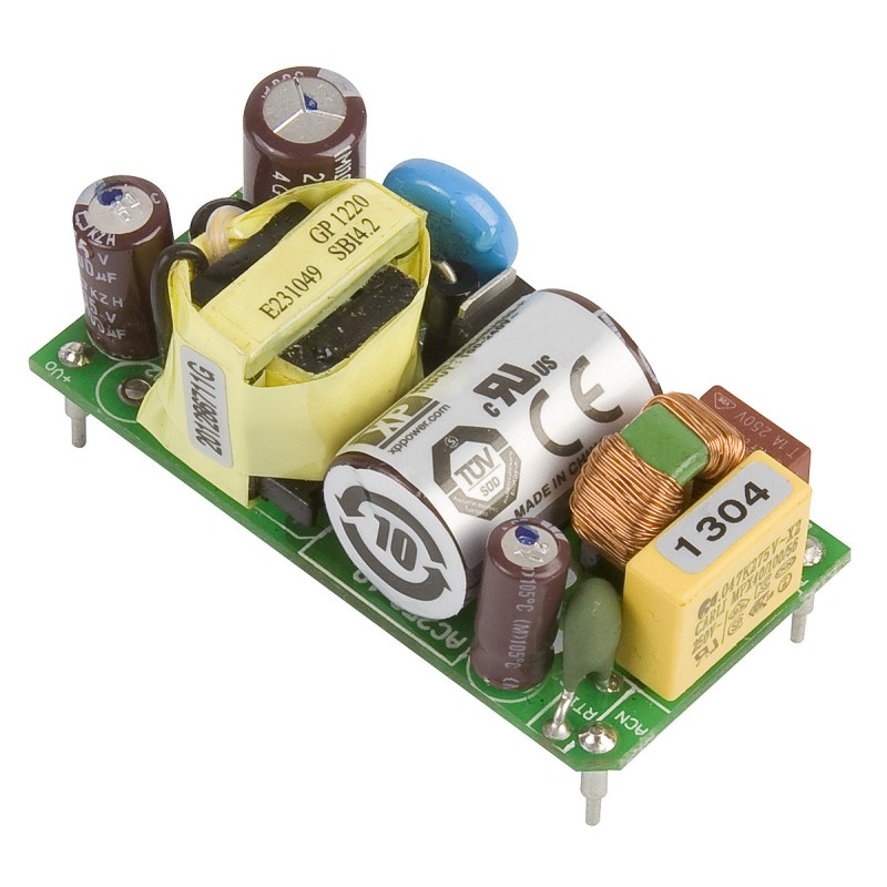 1 pcs - XP Power Switching Power Supply, ECL10US05-P, 5V dc, 2A, 10W, 1 Output, 120 - 370 V dc, 85 - 264 V ac