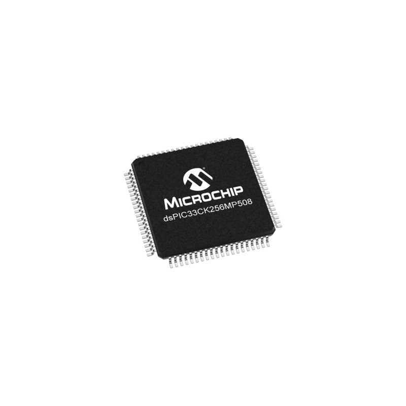 119 pcs - Microchip DSPIC33CK256MP508-I/PT, Microprocessor dsPIC 16bit 100MHz 80-Pin TQFP