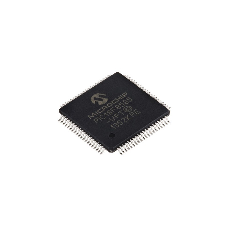 119 pcs - Microchip PIC18F8585-I/PT, 8bit PIC Microcontroller, PIC18F, 40MHz, 1.024 kB, 48 kB Flash, 80-Pin TQFP