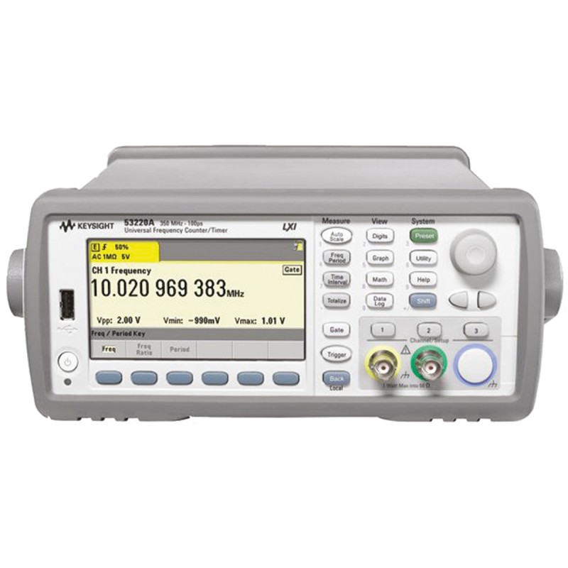 1 pcs - Keysight Technologies 53220A Frequency Counter, 0 Hz Min, 350MHz Max, 12 Digit Resolution - RS Calibration