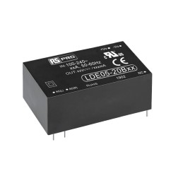 1 pcs - RS PRO Switching Power Supply, 5V dc, 1A, 5W, 1 Output, 100 - 370 V dc, 85 - 264 V ac Input Voltage