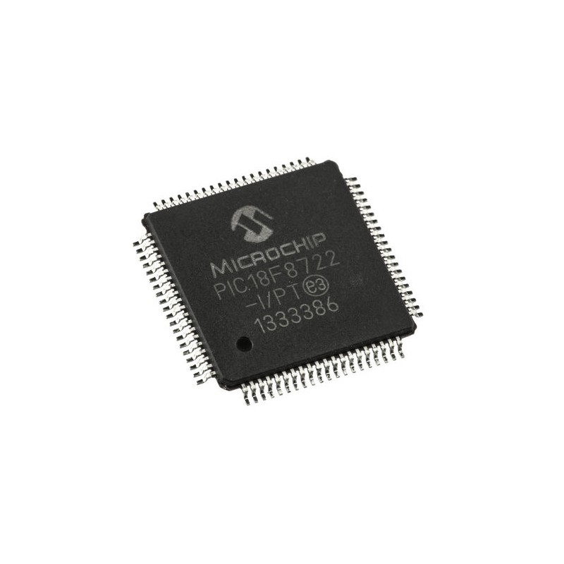 119 pcs - Microchip PIC18F8722-I/PT, 8bit PIC Microcontroller, PIC18F, 40MHz, 1.024 kB, 128 kB Flash, 80-Pin TQFP