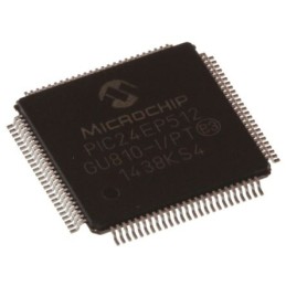 119 pcs - Microchip PIC24EP512GU810-I/PT, 16bit PIC Microcontroller, PIC24EP, 70MHz, 536 kB Flash, 100-Pin TQFP