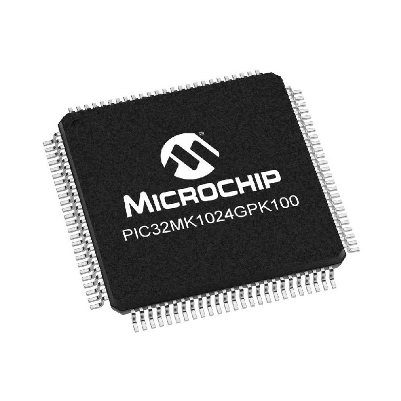 119 pcs - Microchip PIC32MK1024GPK100-I/PT PIC Microcontroller, PIC32, 100-Pin TQFP