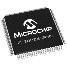 119 pcs - Microchip PIC24HJ256GP610A-I/PT, 16bit PIC Microcontroller, PIC24HJ, 40MIPS, 256 kB Flash, 100-Pin TQFP