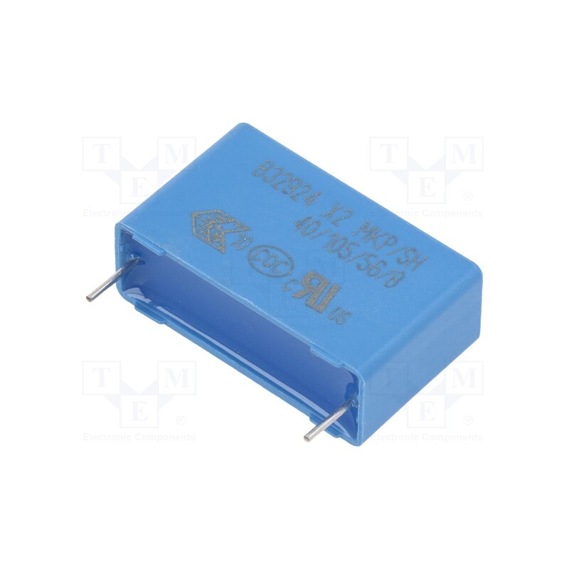 1 pcs x EPCOS - B32924C3105M000 - Capacitor: polypropylene, 1uF, 31.5x19x11mm, THT, ±20%, 27.5mm