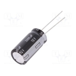 1 pcs x PANASONIC - EEUEB1A332 - Capacitor: electrolytic, THT, 3300uF, 10VDC, Ø12.5x25mm, Pitch: 5mm