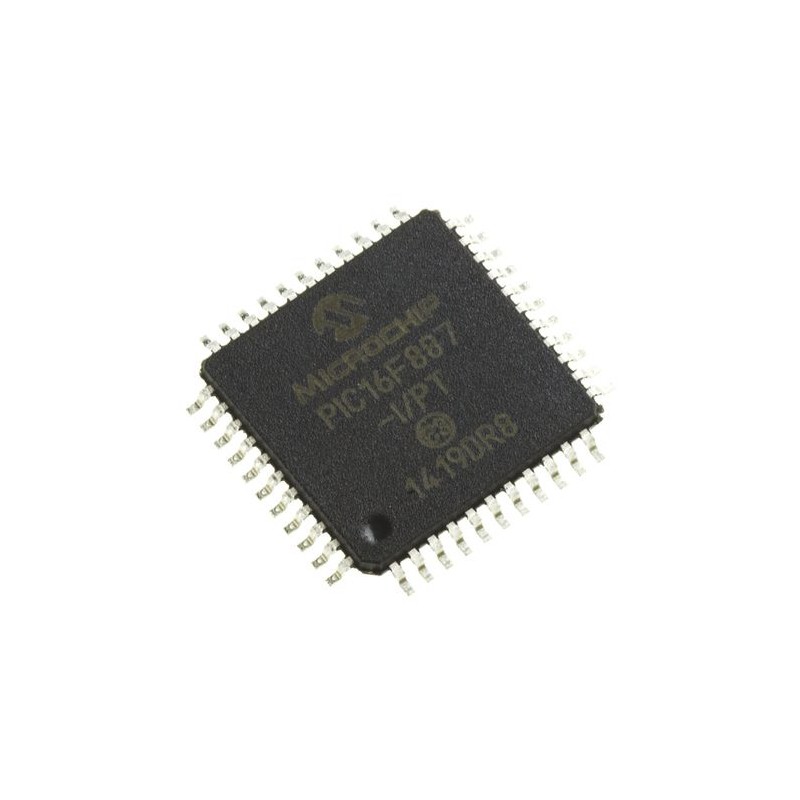 160 pcs - Microchip PIC16F887-I/PT, 8bit PIC Microcontroller, PIC16F, 20MHz, 8192 words Flash, 44-Pin TQFP