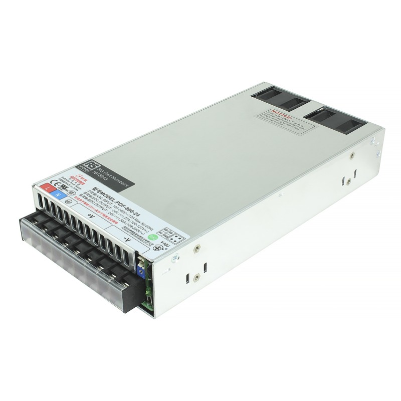 1 pcs - RS PRO Switching Power Supply, 24V dc, 27A, 799W, 1 Output, 90 - 264V ac Input Voltage