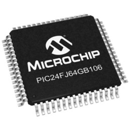 160 pcs - Microchip PIC24FJ64GB106-I/PT, 16bit PIC Microcontroller, PIC24FJ, 32MHz, 64 kB Flash, 64-Pin TQFP