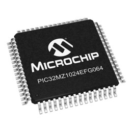 160 pcs - Microchip PIC32MZ1024EFG064-I/PT, 32bit MIPS® MicroAptiv™ Microcontroller, PIC32MZ, 200MHz, 1024 (Flash) kB, 160 (Boot