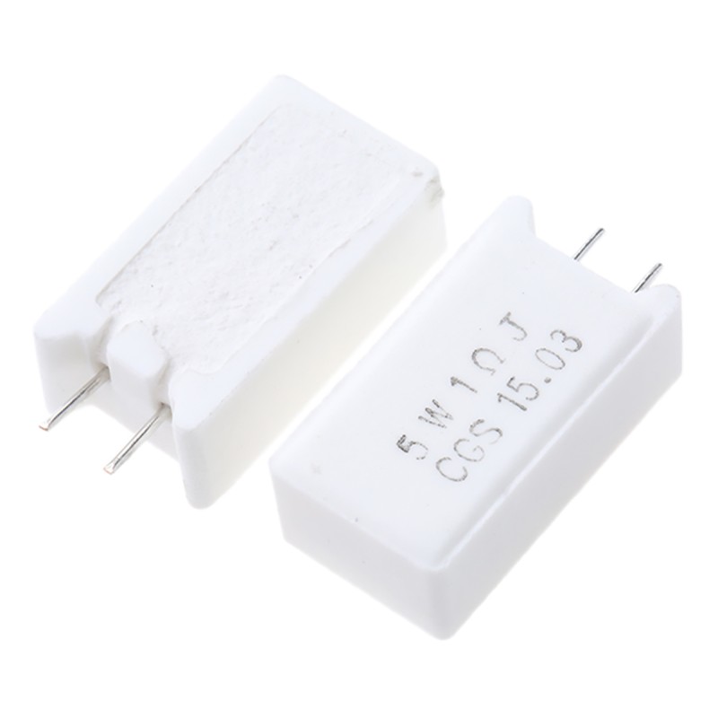 50 pcs - TE Connectivity 1Ω Wire Wound Resistor 5W ±5% SQMW51R0J